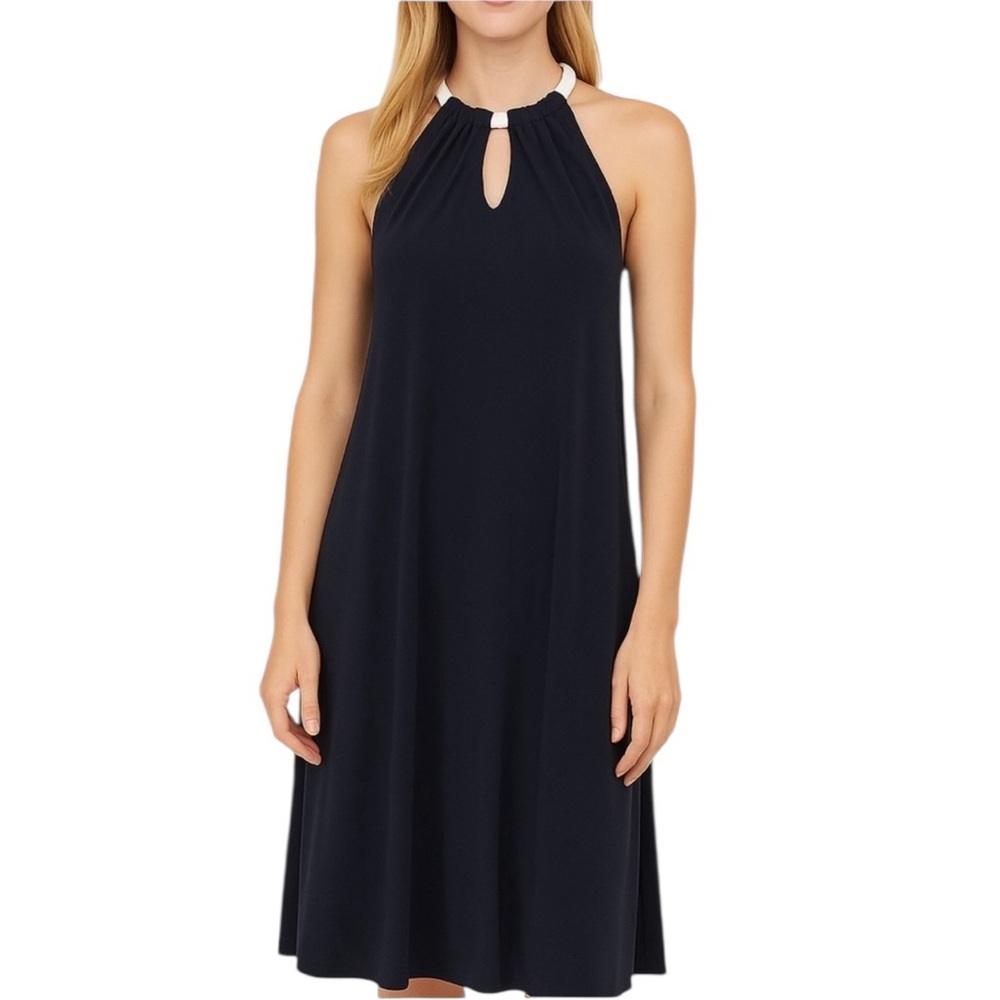 Elie Tahari Black Stretch Sheath Dress Small